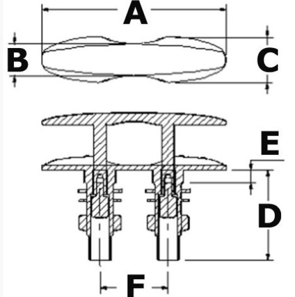 Smart Klampe, abwendbar AISI316 hochglanz. 126 mm