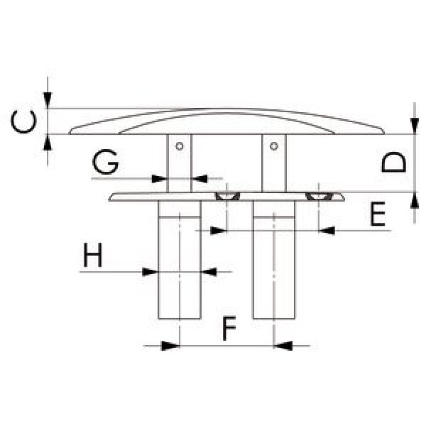 Ghost II Klampe, versenkbar 160mm VA-Stahl poliert