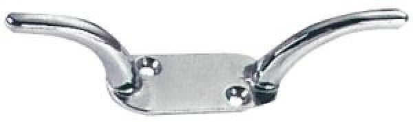 Flaggleinenklampe Messing, verchromt 80 mm