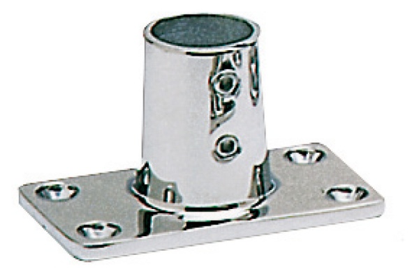 Relingstützenhalter, rechteckig AISI316 90° 25 mm