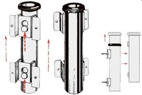 Angelrutenhalter für Wandmontage, Ø42 mm
