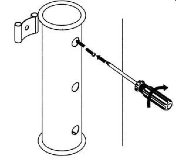 Angelrutenhalter AISI 316, Ø37 mm