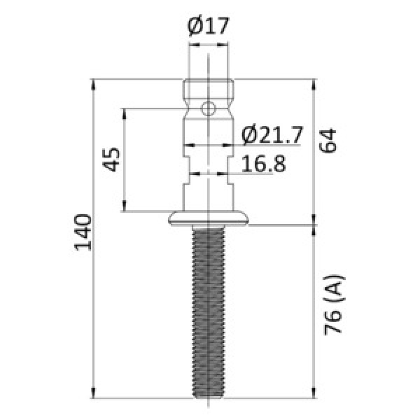 Relinghalter AISI316 25 x 1,5 mm