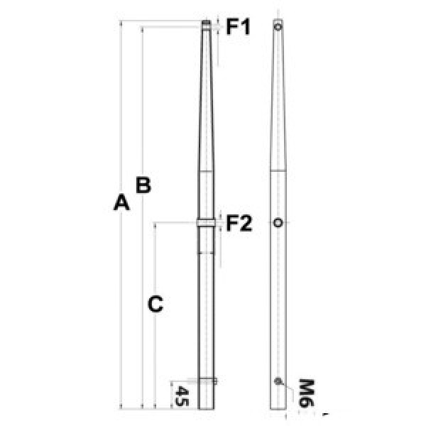 Relingstütze AISI 316 610 mm