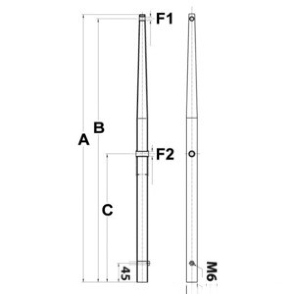Relingstütze AISI 316 740 mm