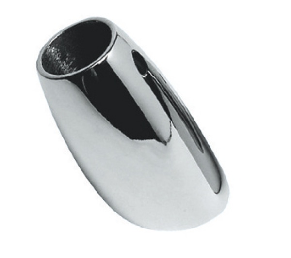 Relingstützenhalter, stumpf-oval AISI316 60° 25 mm