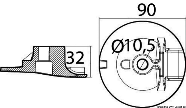 Magnesiumplattenanode f. Motor 200/350 PS - Zusatzbild 2