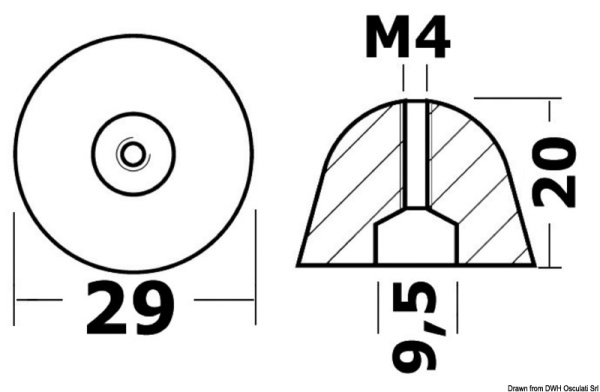 Bow Truster Anode Ø 29 x 20 mm - Zusatzbild 1