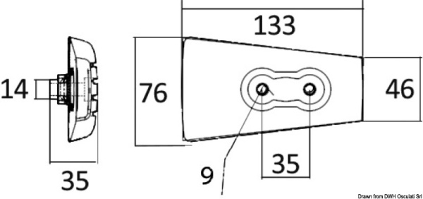 Magnesiumanode f. Volvo Penta DP 3863206/3588746 - Zusatzbild 1