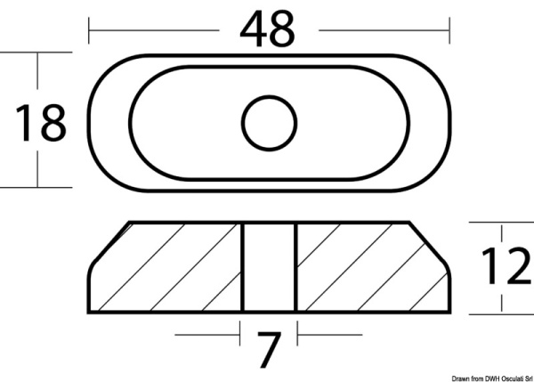 Plattenanode 2/5 PS ohne Einsatz Bohrung Ø 7 mm SET 2St - Zusatzbild 1