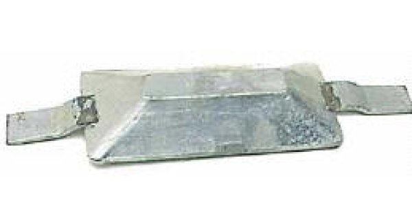 Anode, rechteckig m.Einsatz 125x46x23 mm