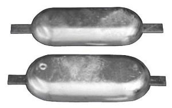 Magnesiumanode z. Festschweißen 300 x 80 mm 1,5 kg