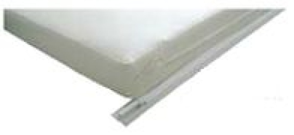Leiste aus weißem PVC f. Kissen 4m- Schiene