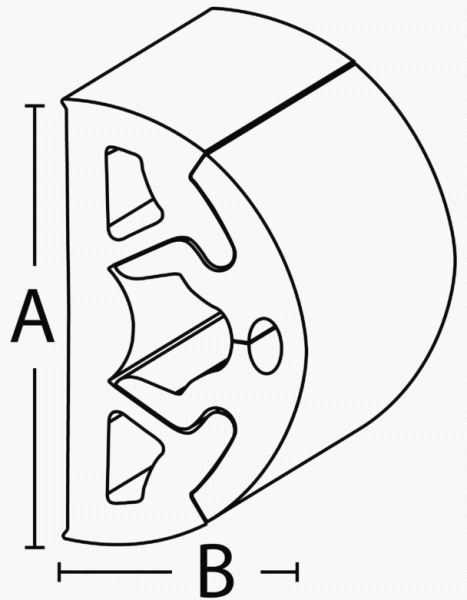 BINO Profilleiste, grau 65 mm 12m - Zusatzbild 1