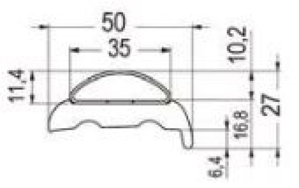 SPHAERA 50 Profilleiste AISI 316 3 m