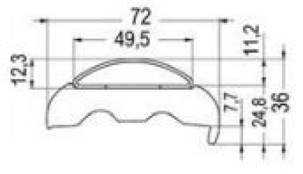 SPHAERA 50 Profilleiste AISI 316 3 m