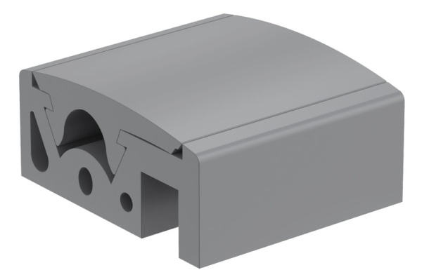 QBE 90 Fenderprofil grau RAL 7047 87mm 12 Meter