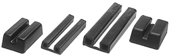 PVC-Endstück, schwarz 44x18 mm