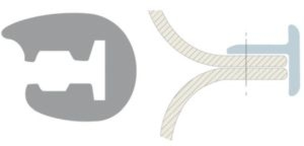 L-Profilleiste aus PVC, schwarz 33x30 mm