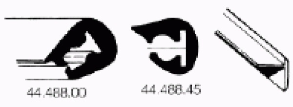 L-Profilleiste aus PVC, schwarz 36x38 mm