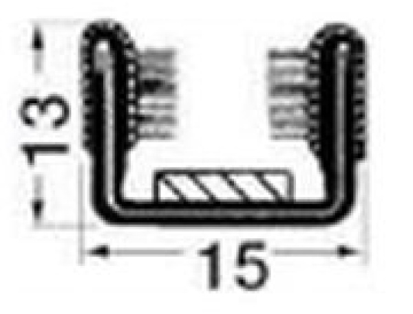 Gleitspur, einfach f.Schiebefenster /6 mm