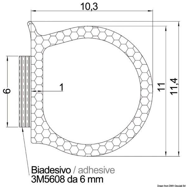 Selbsthaftende Profilleiste aus EPDM, schwarz 25 Meter - Zusatzbild 1