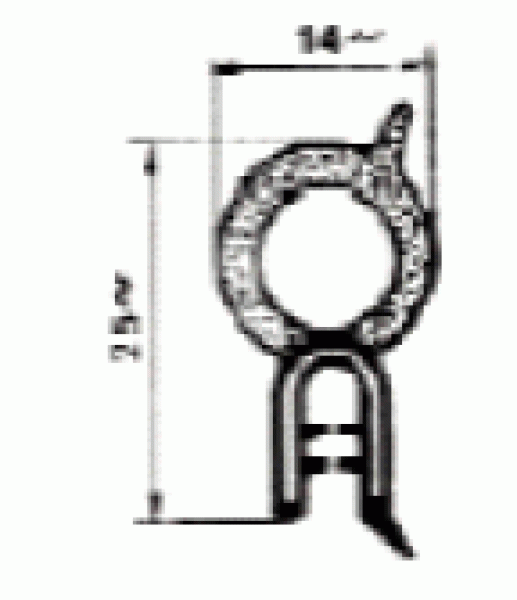PVC-Profil, armiert zum Umsäumen schwarz 2-4mm 50m