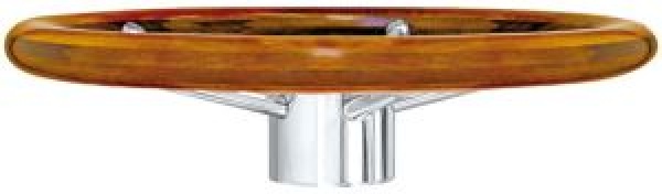 Steuerrad m. Außenring aus Teakholz 400 mm