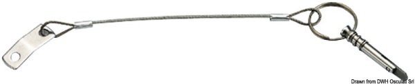 VA-Stahl-Plättchen u. -Kabel mit Federstift