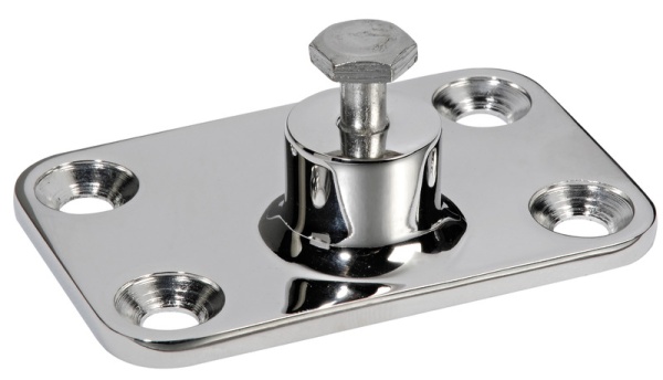 Wandbeschlag AISI316 48x73 mm Gewinde M6