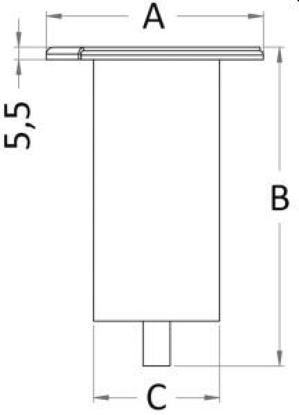 Karbongestänge Buchse 95mm gerade
