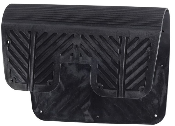 Heckschutzplatte aus PVC, grau 400x280 mm