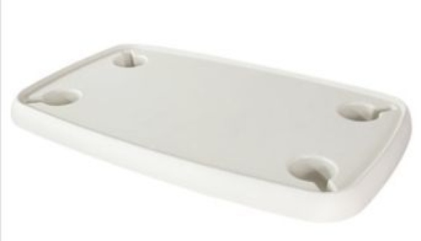Verbundmaterial-Tisch, rechteckig weiß 760x460 mm