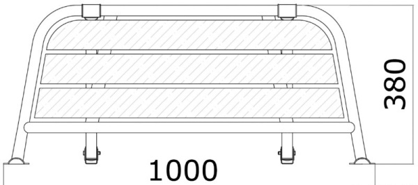 Heck-Badeplattform 1000×380?mm Edelstahl/Teak - Zusatzbild 1