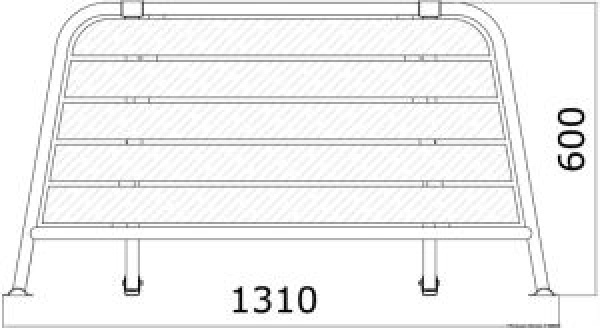 Heck-Badeplattformen für Segelboote / Motorsegler 1310x600mm