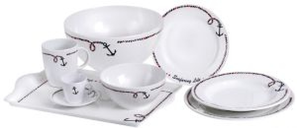 Ancor Line Geschirrserie Set 6 x Frühstücks-/Obst-/Eisschälchen
