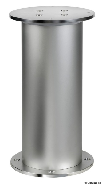 3-stufiges rundes Tischbein (378–778 mm), 12 V, silber
