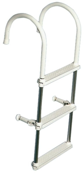 Badeleiter aus Anticorodal-Rohr, 3-stufig Ø 250 mm