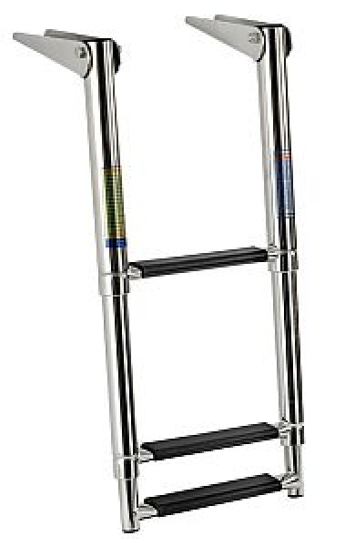 Teleskopbadeleiter standard AISI316 3stufig schwar