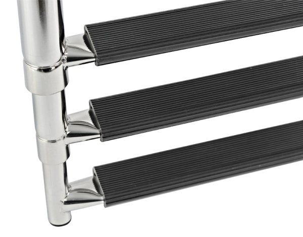 Teleskopbadeleiter Standard – 3 Stufen, schwarz - Zusatzbild 1