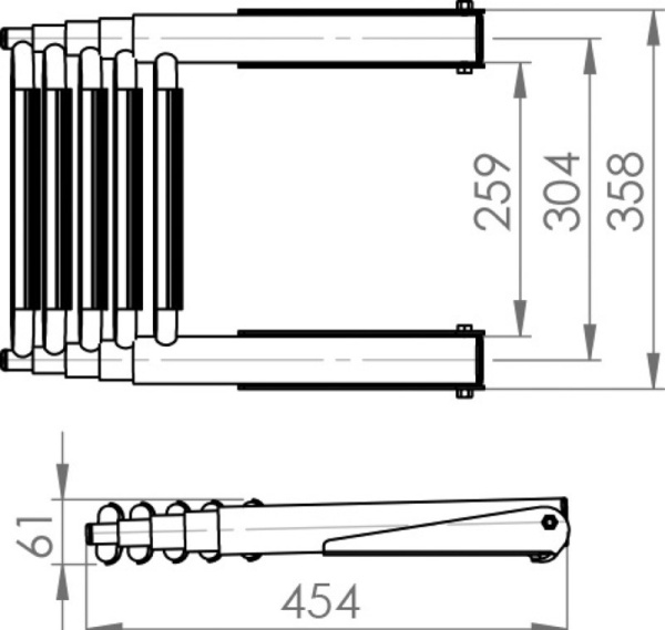BIG Ausziehbare Badeplattformleiter – 5 Stufen - Zusatzbild 1