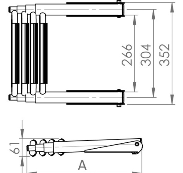 BIG Ausziehbare Badeplattformleiter, 4 Stufen, - Zusatzbild 1