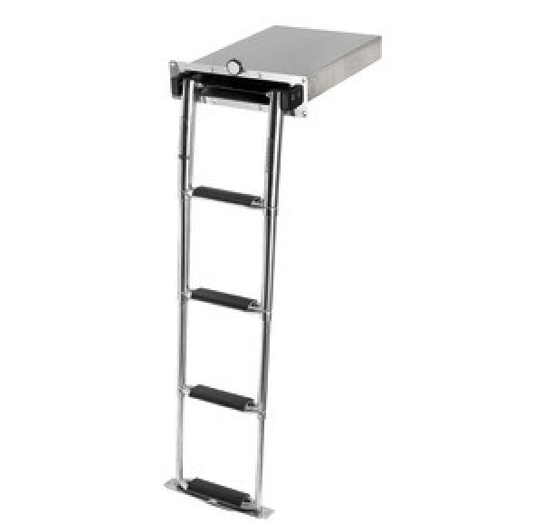 Schwenkbare Badeleiter mit Griff, 4 XL-Stufen - Zusatzbild 1