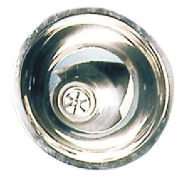 Rundbecken VA-Stahl, hochglanzpoliert 360x150 mm