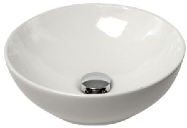 Keramikbecken, halbrund Flächemontage Ø410 mm
