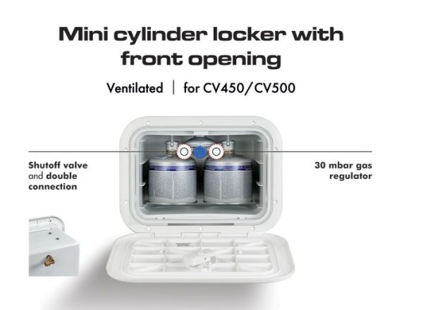 Mini-Kunststoffkoffer für 2 CV 500 Gasflaschen, belüftet, mit frontalem Zugang - Zusatzbild 2