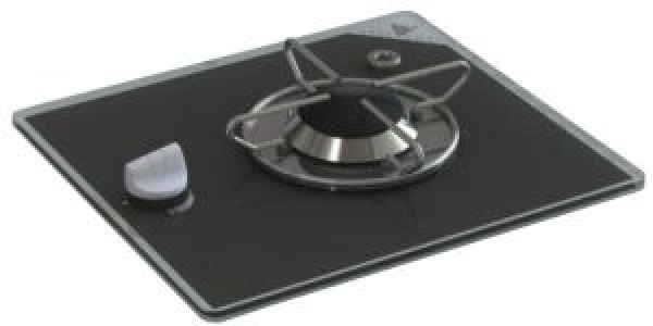 Gaskochfeld aus Kristallglas N.1 Flamme 320x285 mm