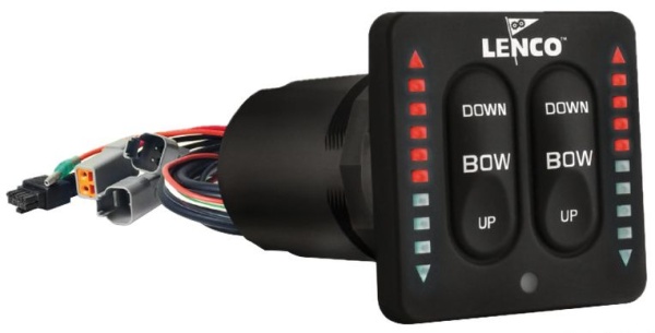 Lenco® Steuerpult Tactile Switch mit LED 12/24V für Doppelzylinder-Set