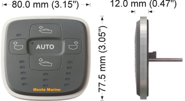 Schaltbrett für automatische Steuerung von Trimmklappen, ACS A, Kontrolle von Quer- und Längsneigung (es kann eine zweite Steuereinheit für Fly-Bridge montiert werden)