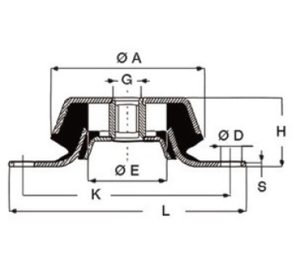 Antivibrationshalterung aus VA-Stahl 200 kg - Zusatzbild 1